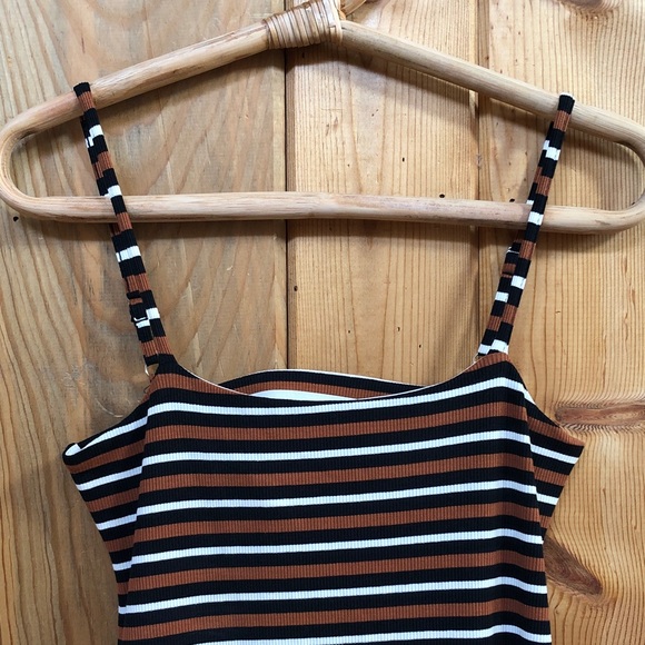 Striped Spaghetti Strap Midi Dress - Picture 2 of 8